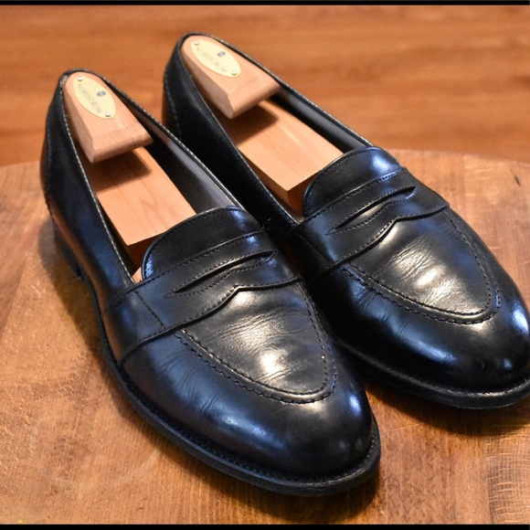 alden black loafers